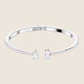 Bracelet Swarovski — Jonc argent