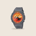 Casio G-Shock GA-2100 — Gris cadran orange